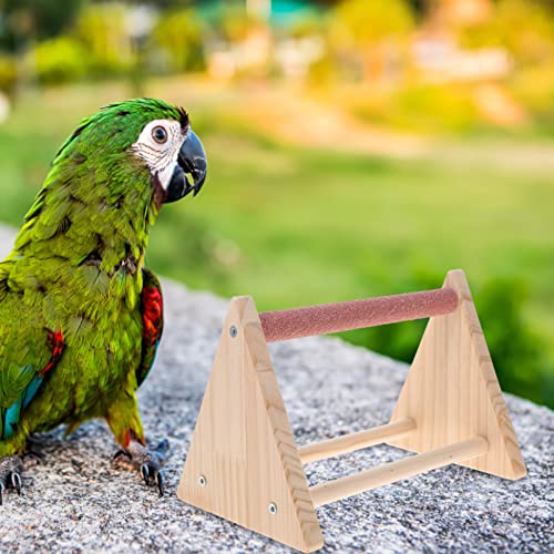 POPETPOP Bird Stand Rack - Chicken Perch Chicken Wood Stand Chicken Toy for Hens Handmade Chicken Swing Bird Perch Stand Toy for Parrot Hens Macaw