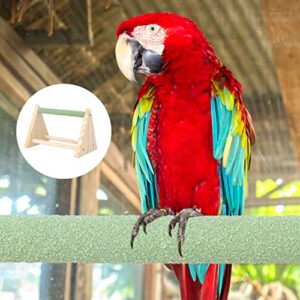 POPETPOP Bird Stand Rack - Chicken Perch Chicken Wood Stand Chicken Toy for Hens Handmade Chicken Swing Bird Perch Stand Toy for Parrot Hens Macaw