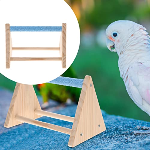 POPETPOP Bird Stand Rack - Chicken Perch Chicken Wood Stand Chicken Toy for Hens Handmade Chicken Swing Bird Perch Stand Toy for Parrot Hens Macaw