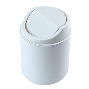 Kitchen & Dining, iuuhome Mini Desktops Mini Creative Covered Kitchen Living Room Trash Can (White)