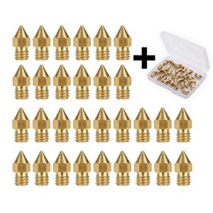 chenshaopeng 30pcs 0.5mm 3d printer extruder nozzles for anet a8 makerbot mk8 creality cr-10 s4 s5 ender 3 3pro 5