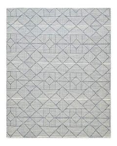 solo rugs edra contemporary handmade area rug, 8' 0" x 10' 0", denim