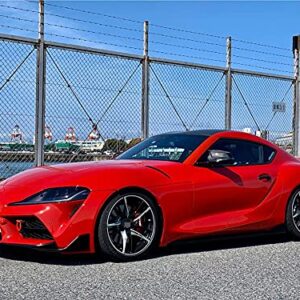 iJDMTOY Red Track Racing Style Tow Hook Ring Compatible with 2020-up Toyota Supra GR, Made of Lightweight Aluminum