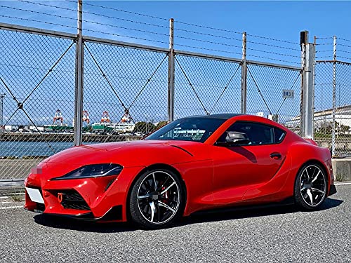 iJDMTOY Red Track Racing Style Tow Hook Ring Compatible with 2020-up Toyota Supra GR, Made of Lightweight Aluminum