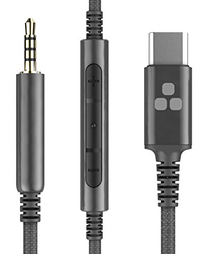 Thore 2.5mm to Type-C Audio Cable for Bose Headphones (QC25 QC35 QC45 700) Replacement Aux Cord with Mic/Remote/Volume Control (connectivity for Android Phones, iPad Air/Pro/Mini)