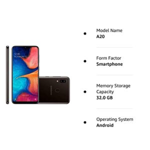 Samsung Galaxy A20 6.4" A205U 32GB T-Mobile - Black (Renewed)