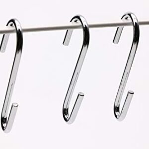 ONLYKXY Silver Stainless Steel Heavy Duty S Hooks Use in Kitchen, Bathroom, Bedroom and Office, Handing Hooks for Kitchenware, Spoons, Pans Pots, Utensils, Clothes, Bags, Towels, Plants, Set of 5