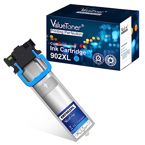 Valuetoner Remanufactured Ink Pack Replacement for Epson 902XL 902 XL T902XL220 Used in Workforce C5210 C5290 C5710 C5790 Printer High Yield (1 Cyan)