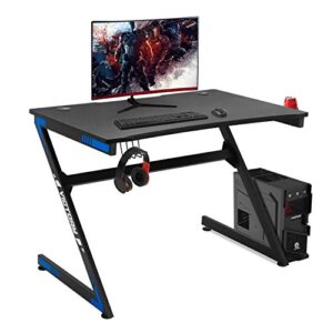 yigobuy computer desk workstation gaming pc desk home office student table with cup & headphone holder, writing table