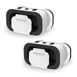 vr headset 2pack,virtual reality headsets google cardboard upgrade-mini exquisite light weight- new 3d glasses vr4.0 box