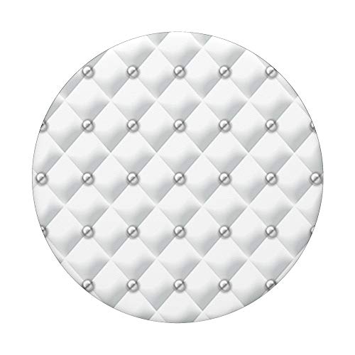 White Pearl Diamond Pattern Gift for Christmas PopSockets PopGrip: Swappable Grip for Phones & Tablets