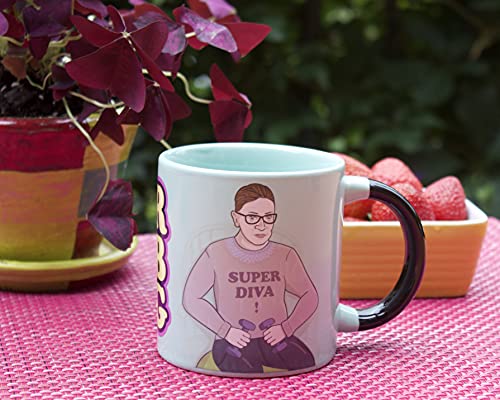 Ruth Bader Ginsburg Heat Changing Mug - Add Coffee and RBG Changes from Judicial Robes to Workout Gear