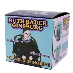 Ruth Bader Ginsburg Heat Changing Mug - Add Coffee and RBG Changes from Judicial Robes to Workout Gear