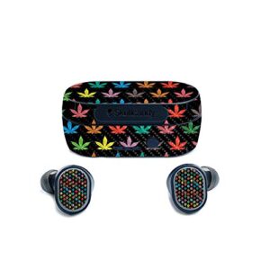 mighty skins mightyskins carbon fiber skin for skullcandy sesh true wireless earbuds - sticky icky icky | protective, durable textured carbon fiber finish | easy to apply | made in the usa