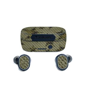 mightyskins carbon fiber skin for skullcandy sesh true wireless earbuds - army star | protective, durable textured carbon fiber finish | easy to apply, remove, and change styles | made in the usa