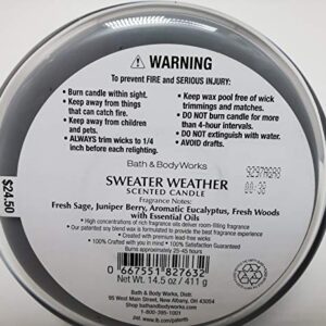 White Barn Bath & Body Works Sweater Weather Candle Scented 3-Wick 14.5 oz