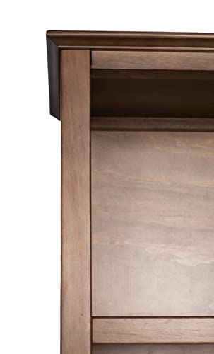 Amazon Brand – Stone & Beam 5-Shelf Bookcase, 75"H, Weathered Oak Finish