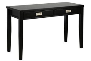 amazon brand – stone & beam modern home office writing desk with recessed metal handles, 48"w, black