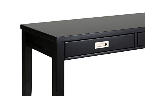 Amazon Brand – Stone & Beam Modern Home Office Writing Desk with Recessed Metal Handles, 48"W, Black