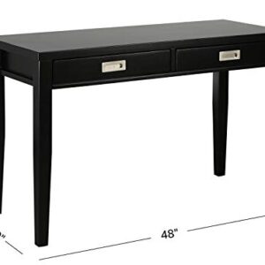 Amazon Brand – Stone & Beam Modern Home Office Writing Desk with Recessed Metal Handles, 48"W, Black