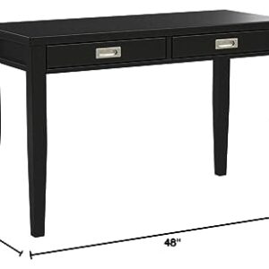 Amazon Brand – Stone & Beam Modern Home Office Writing Desk with Recessed Metal Handles, 48"W, Black