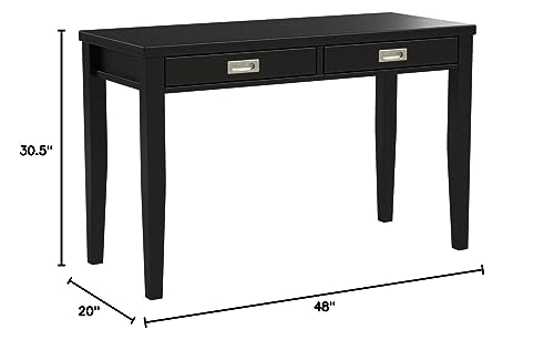 Amazon Brand – Stone & Beam Modern Home Office Writing Desk with Recessed Metal Handles, 48"W, Black