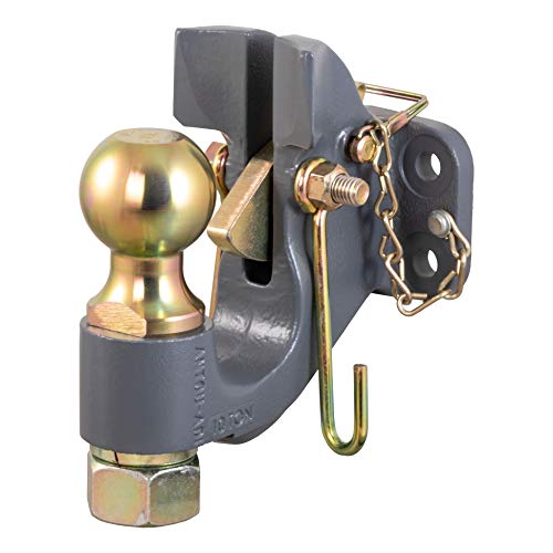 CURT 48410 SecureLatch 2-5/16-Inch Ball and Pintle Hitch Hook Combination, 20,000 Pounds, Mount Required