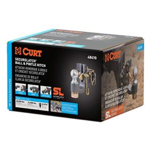 CURT 48410 SecureLatch 2-5/16-Inch Ball and Pintle Hitch Hook Combination, 20,000 Pounds, Mount Required