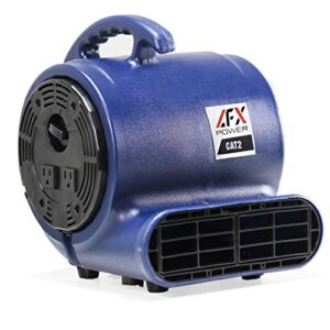 afx power cat 2 air mover blower carpet dryer floor fan, for restoration and janitorial use, to clean and dry water spills, leaks or floods (1/3 hp)