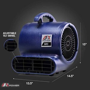 AFX POWER CAT 2 Air Mover Blower Carpet Dryer Floor Fan, for Restoration and Janitorial Use, to Clean and Dry Water Spills, Leaks or Floods (1/3 HP)