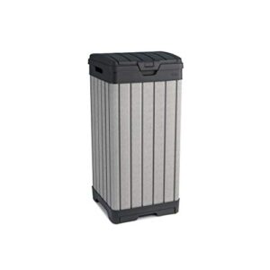 unknown1 39 gallon plastic resin outdoor trash can grey