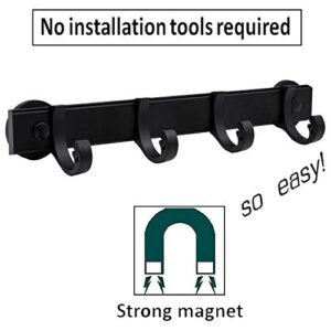 Magnetic Hook Rack Adjustable Hook Rail - Metal Heavy Duty - for Refrigerators, dishwasher, File cabinets, Grills, Washers, Dryers,Etc - No installation tools required（Does not include cleaning brush）