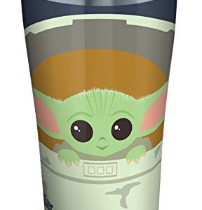 Tervis The Mandalorian Child in Carrier Triple Walled Insulated Tumbler Travel Cup Keeps Drinks Cold & Hot, 20oz Legacy, Stainless Steel