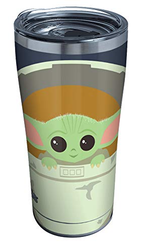 Tervis The Mandalorian Child in Carrier Triple Walled Insulated Tumbler Travel Cup Keeps Drinks Cold & Hot, 20oz Legacy, Stainless Steel