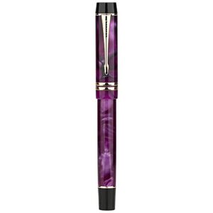 m600s marble purple fountain pen, iridium extra fine nib writing gift pen