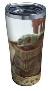 tervis star wars - the mandalorian child triple walled insulated tumbler travel cup keeps drinks cold & hot, 20oz legacy, stainless steel