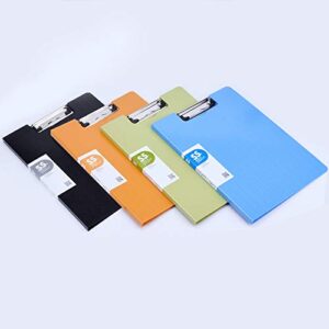 4 sets of foldable clipboards, binders, sturdy PC hard plastic materials, 12.4 inches * 9.1 inches * 0.5 inches, easy to carry, widely used in office, school, business travel.