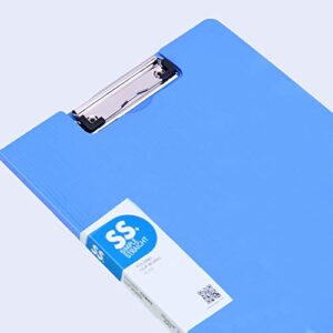 4 sets of foldable clipboards, binders, sturdy PC hard plastic materials, 12.4 inches * 9.1 inches * 0.5 inches, easy to carry, widely used in office, school, business travel.