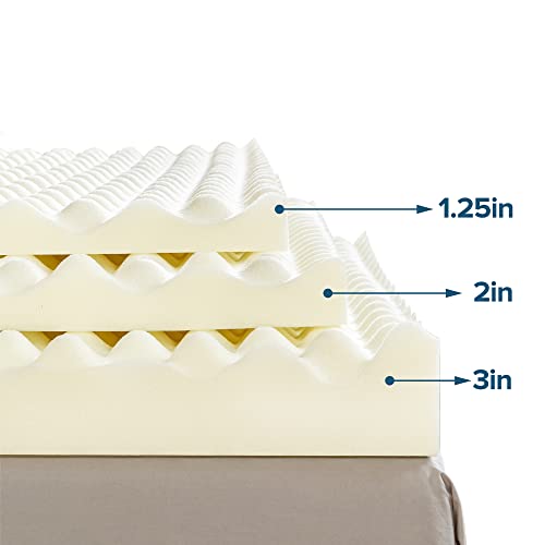 ZINUS 3 Inch Copper Cooling Memory Foam Mattress Topper With Airflow Design, Queen