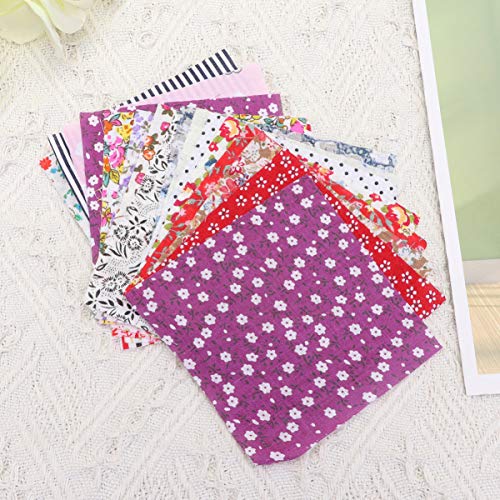 Healifty 100pcs Fabric Squares Sheets Cotton Patchwork Craft DIY Sewing Scrapbooking Quilting 10x10cm