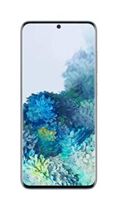 samsung galaxy s20 5g factory unlocked new android cell phone us version, 128gb of storage, fingerprint id and facial recognition, long-lasting battery, cloud blue