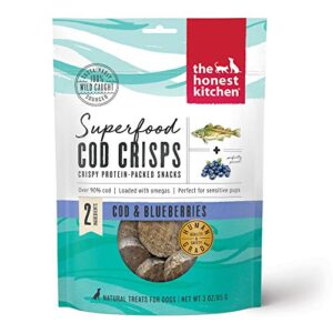 the honest kitchen superfood cod crisps: cod & blueberry, 3 oz