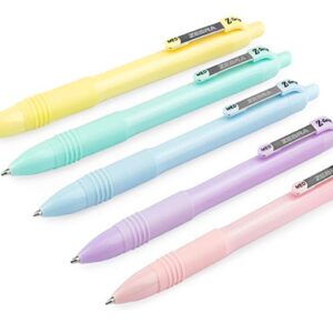 zebra z-grip smooth ballpoint pen - 1.0mm - black ink - 1 of each pastel barrel - pack of 5