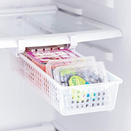 Snap-On Refrigerator Storage Drawer with Sliding Rail Action