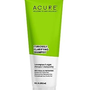 ACURE Curiously Clarifying Shampoo - 8 Fl Oz - Performance-Driven Hair Care Gently Cleanses, Removes Buildup, Boosts Shine & Replenishes Moisture - Lemongrass & Argan, 100% Vegan