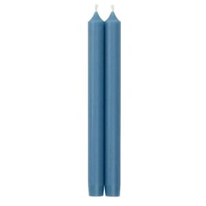 caspari straight taper 12 inch candles in parisian blue, 4 count