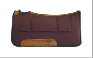 diamond wool contoured pressure relief chocolate western shim saddle pad size 32x32 and 1" thickness