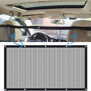 STARROAD-TIM Dog Car Barrier Vehicle Pet Barrier Backseat Mesh Dog Car Divider Net with Adjusting Rope and Hook Suitable for SUV Pickup and Small Car (43.3in x 23.62in)