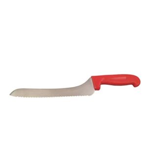 offset bread knife cozzini cutlery imports 9 in. blade - choose your color - home and commercial kitchen (red)
