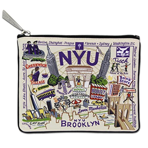 catstudio New York University (NYU) Collegiate Zipper Pouch Purse | Holds Your Phone, Coins, Pencils, Makeup, Dog Treats, & Tech Tools